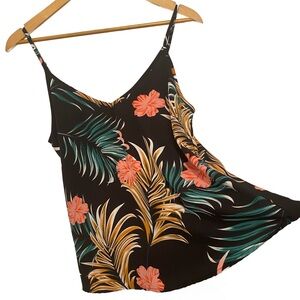 Cami Vibrant Floral Black Background Design